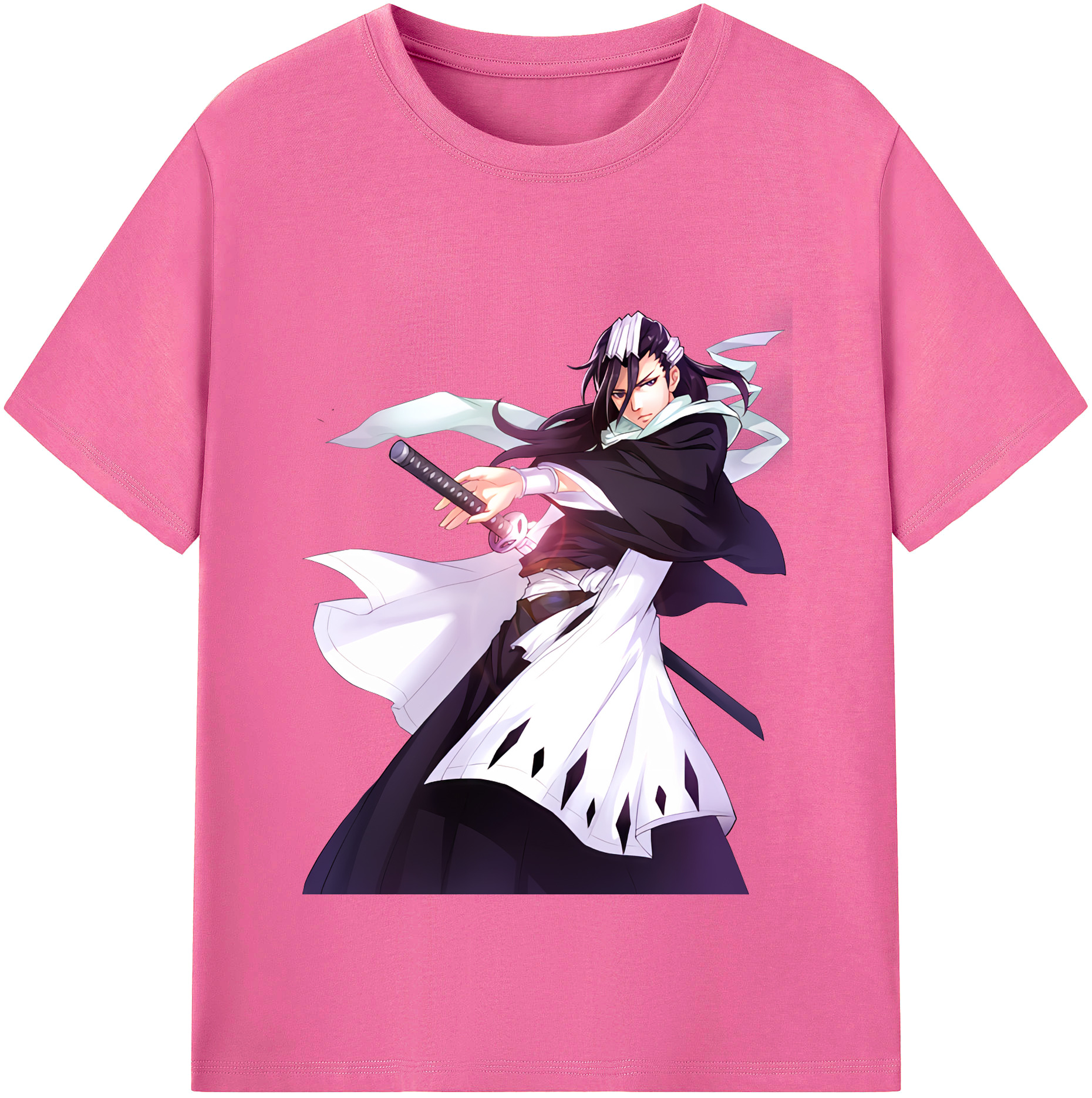 （画像用） ブリーチ くちき びゃくや BLEACH Kuchiki Byakuya レディースカジュアルプリントTシャツ（綿100％）